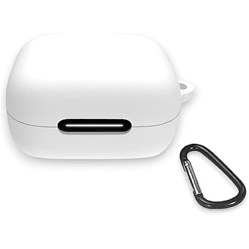 Generic Case Cover Silicone R50i, P25i, P20i Case Dust Proof Cover Earphone With Keychain for AirPods Compatible with Anker AirPods (white)