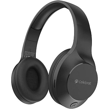 Headphone Celebrat A27 Bluetooth With Mic Stereo Sound Music Wireless Headset, Bluetooth, AUX with External Microphone and Support SD Card (Black)