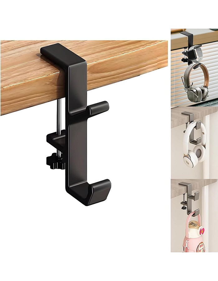 Headphone Stand Hanger Holder (Black Metal)