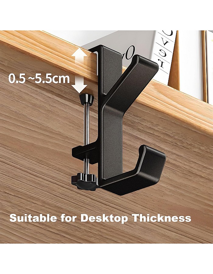 Headphone Stand Hanger Holder (Black Metal)