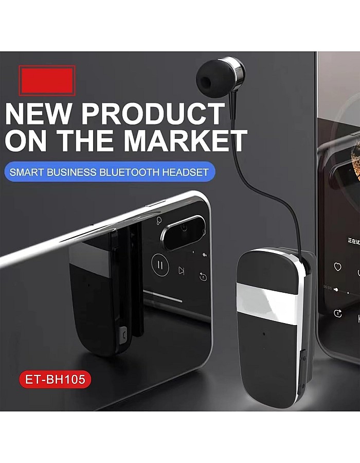 Headphones & Earbuds, In-Ear Headphones, 10 Hrs Talk/Music & 200 hours standby, Single‑Ear with clip-on Original (BH105)