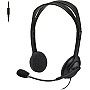 Logitech H111 Wired Headset, Stereo Headphones with Noise-Cancelling Microphone, 3.5 mm Audio Jack, PC/Mac/Laptop/Smartphone/Tablet - Black