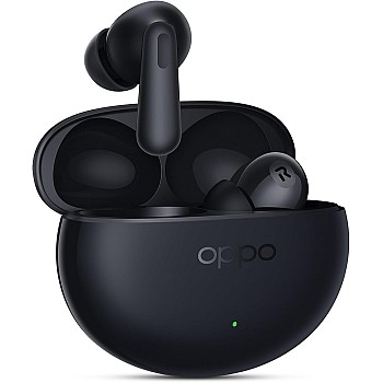 Oppo Enco Bud 3Pro+ سماعات أذن لاسلكية حقيقية مع مشغل 12.4 ملم و32 ديسيبل ANC، وقت تشغيل 43 ساعة، زمن استجابة منخفض، شحن سريع، BT 5.4، IP55، أسود منتصف الليل