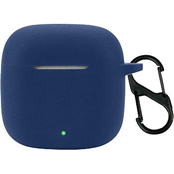 جراب حماية لعلبة شحن محمولة لسماعة هواوي فري بودز SE 2 مع سلسلة مفاتيح بحلقة تعليق مضاد للضياع من كيو دبليو واي جيه، أزرق، 40 جرام، 4×12×13 سم، 