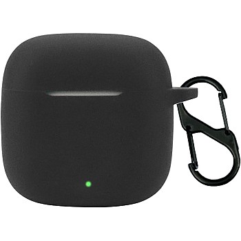 QWYJ for HuaweiFreebudsSE 3 andFreebudsSE2Case Silicone ProtectiveCase for HuaweiFreebudsSE2Portable ChargingCase with Carabiner Keychain Anti-lost (Black)