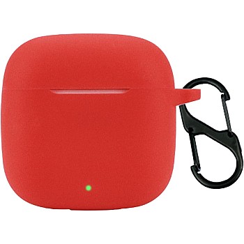QWYJ for HuaweiFreebudsSE 3 andFreebudsSE2Case Silicone ProtectiveCase for HuaweiFreebudsSE2Portable ChargingCase with Carabiner Keychain Anti-lost (Red)