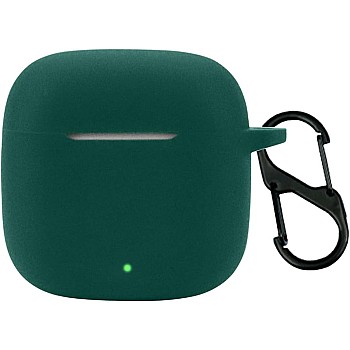 QWYJ for HuaweiFreebudsSE 3 andFreebudsSE2Case Silicone ProtectiveCase for HuaweiFreebudsSE2Portable ChargingCase with Carabiner Keychain Anti-lost (Dark Green)