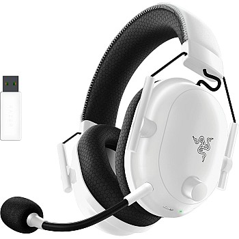 Razer BlackShark V2 Pro Wireless Gaming Headset 2023 Edition: Detachable Mic, Pro-Tuned FPS Profiles, Ultra-Soft Memory Foam, PC, PS5, Xbox Series X & S, Mobile - 70 Hr Battery Life - White