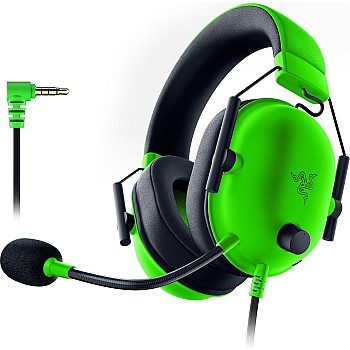 Razer Blackshark V2 X Gaming Headset: 7.1 Surround Sound 50mm Drivers Memory Foam Cushion For Pc, Ps4, Ps5, Switch, Xbox One, Xbox Series X & S, Mobile 3.5mm Audio Jack Green, Standard