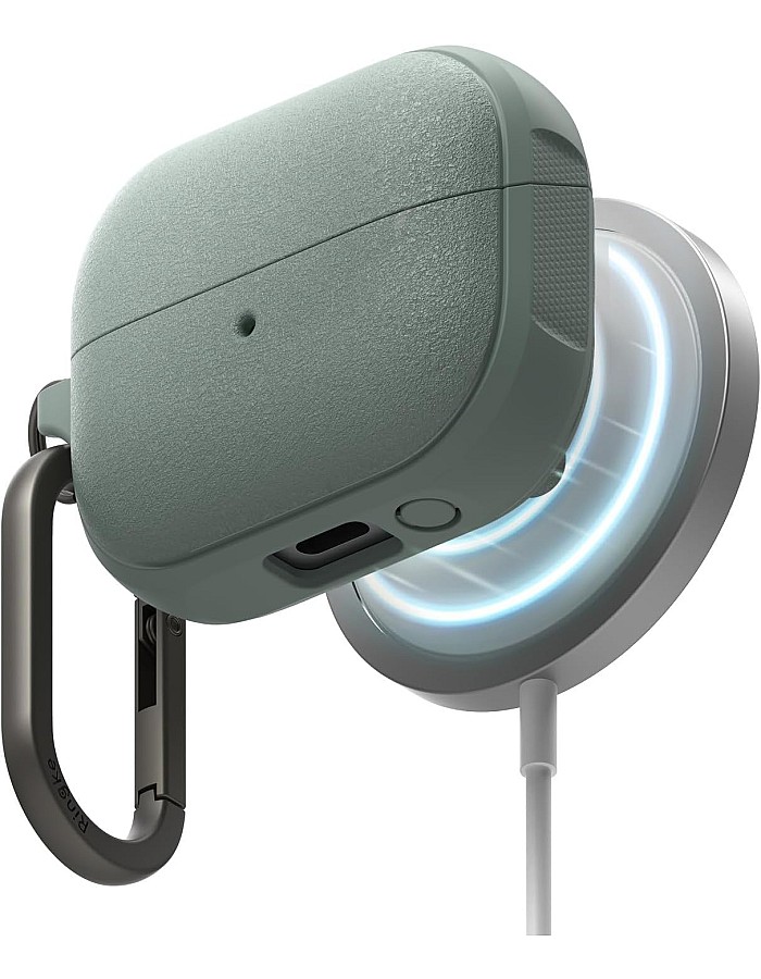 Ringke Onyx Magnetic [Compatible with MagSafe] Designed for Samsung Galaxy Buds 3 Pro Case and Galaxy Buds 3 Case, Prevents Oily Smudges Feels Good in The Hand Non-Slip Cover - Sage Green