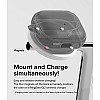 Ringke Onyx Magnetic [Compatible with MagSafe] Designed for Samsung Galaxy Buds 3 Pro Case and Galaxy Buds 3 Case, Prevents Oily Smudges Feels Good in The Hand Non-Slip Cover - Warm Gray