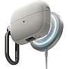 Ringke Onyx Magnetic [Compatible with MagSafe] Designed for Samsung Galaxy Buds 3 Pro Case and Galaxy Buds 3 Case, Prevents Oily Smudges Feels Good in The Hand Non-Slip Cover - Warm Gray