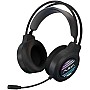 S606 Gaming Headset with RGB Lighting, 50MM Drivers, USB 7.1 Surround Sound, Noise-canceling Microphone, Floating Head Beam, Black