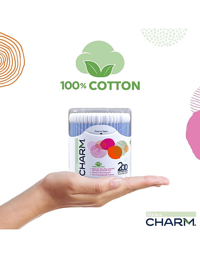 Sanita Charm Ear Buds - 200 Pieces
