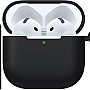 Sounce Case Cover for Apple Airpods 4th Generation Case Cover(2024), Supports Wireless Charging, Silicone Case with Cleaner Kit & Keychain Compatible with Airpods 4 case for Women, Men(Black)