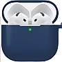 Sounce Case Cover for Apple Airpods 4th Generation Case Cover(2024), Supports Wireless Charging, Silicone Case with Cleaner Kit & Keychain Compatible with Airpods 4 case for Women, Men(Midnight Blue)