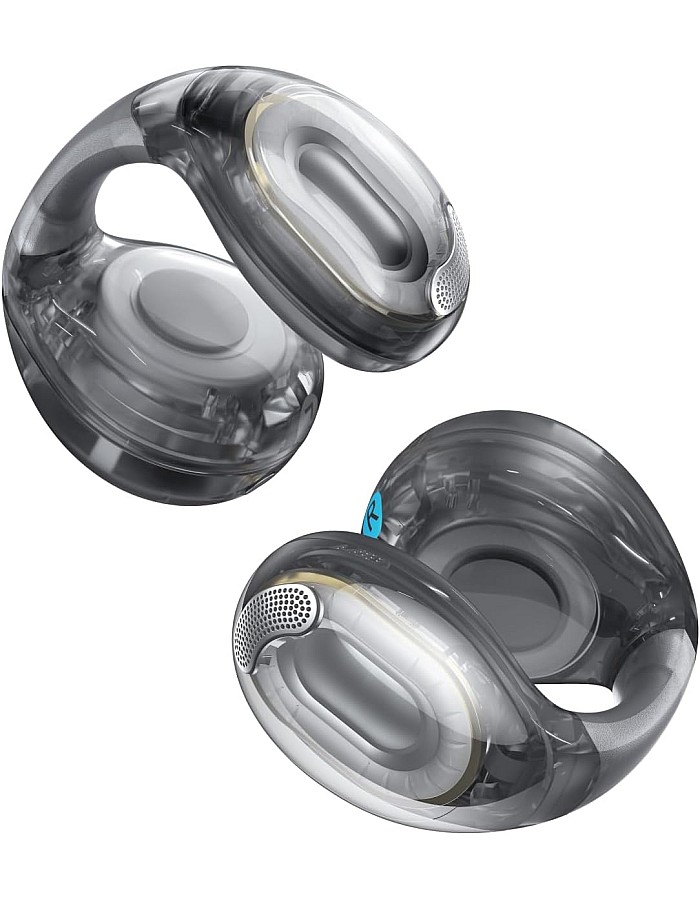 SoundCore C40i by Anker, Open-Ear Earbuds, Clip-On Headphones,Flexible Joint Design,Button Controls,Lightweight Comfort,Stable Fit with Attachable Ear Grips,Expansive Drivers for Clear Sound,Black