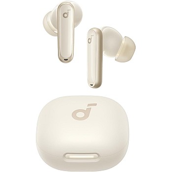 Soundcore P40i by Anker, Noise Cancelling Wireless Earbuds, Heavy Bass, 60H Playtime, 2-in-1 Case and Phone Stand, IPX5, Wireless Charging, 18 Months Warranty - White