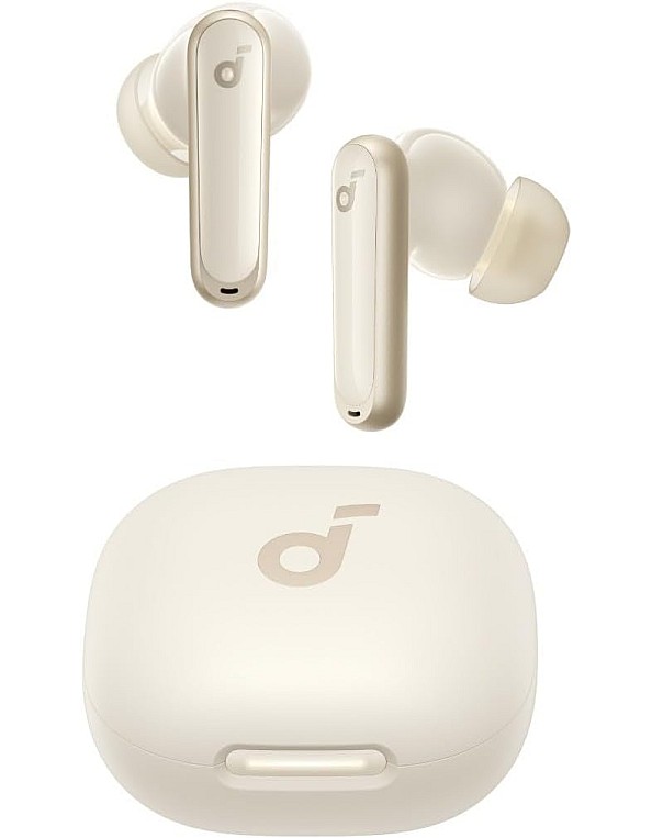 Soundcore P40i by Anker, Noise Cancelling Wireless Earbuds, Heavy Bass, 60H Playtime, 2-in-1 Case and Phone Stand, IPX5, Wireless Charging, 18 Months Warranty - White