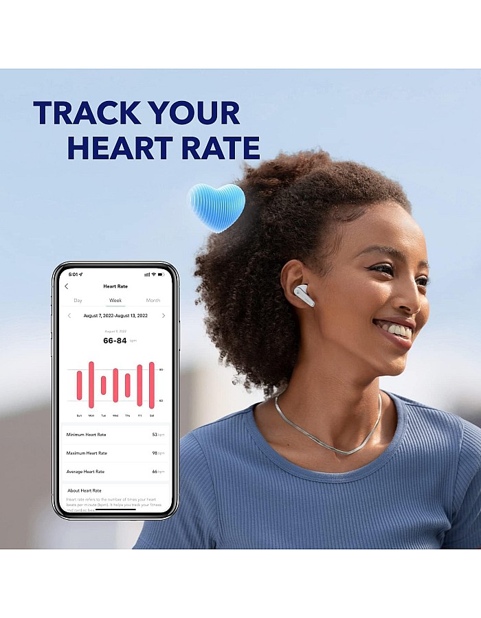 Soundcore by Anker Liberty 4, Noise Cancelling Earbuds, True Wireless Earbuds with ACAA 3.0, Spatial Audio with Dual Modes, All-New Heart Rate Sensor