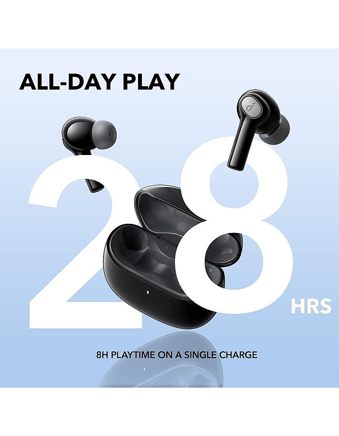 Soundcore by Anker Life P2i True Wireless Earbuds, AI-Enhanced Calls, 10mm Drivers, 2 EQ Modes, 28H Playtime, Bluetooth 5.2, Easy-Pairing, Lightweight and Secure Fit, Black,18 Months Warranty