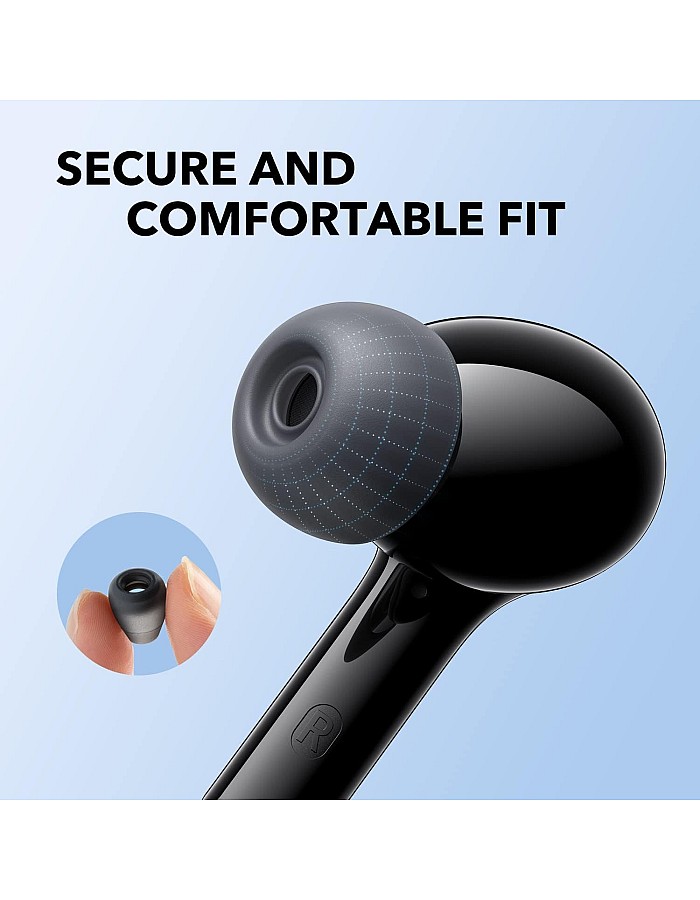 Soundcore by Anker Life P2i True Wireless Earbuds, AI-Enhanced Calls, 10mm Drivers, 2 EQ Modes, 28H Playtime, Bluetooth 5.2, Easy-Pairing, Lightweight and Secure Fit, Black,18 Months Warranty