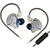 Yinyoo KZ ZSN PRO in Ear Earphones Balanced Armature Driver Hybrid Technology 1DD 1BA Earphone Earbuds Comfortable Ear Noise Cancelling Headphones for Cell Phone Android Women Men Girl(Blue with mic)