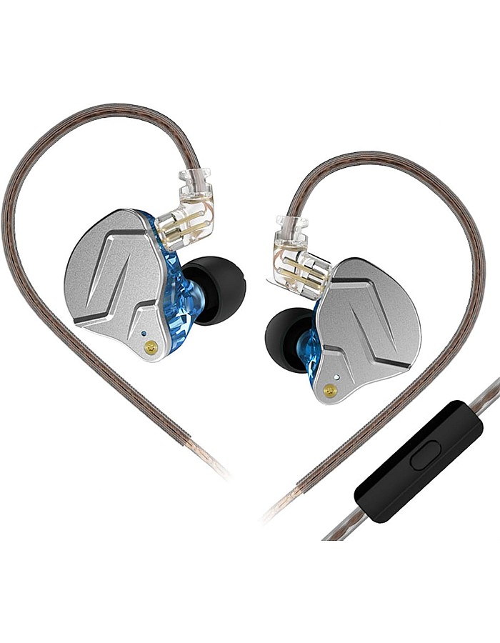 Yinyoo KZ ZSN PRO in Ear Earphones Balanced Armature Driver Hybrid Technology 1DD 1BA Earphone Earbuds Comfortable Ear Noise Cancelling Headphones for Cell Phone Android Women Men Girl(Blue with mic)