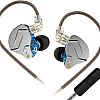 Yinyoo KZ ZSN PRO in Ear Earphones Balanced Armature Driver Hybrid Technology 1DD 1BA Earphone Earbuds Comfortable Ear Noise Cancelling Headphones for Cell Phone Android Women Men Girl(Blue with mic)