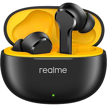 realme Buds T110 with AI ENC for Calls, Upto 38 Hours of Playback and Fast Charging Bluetooth Headset (Punk Black, True Wireless)