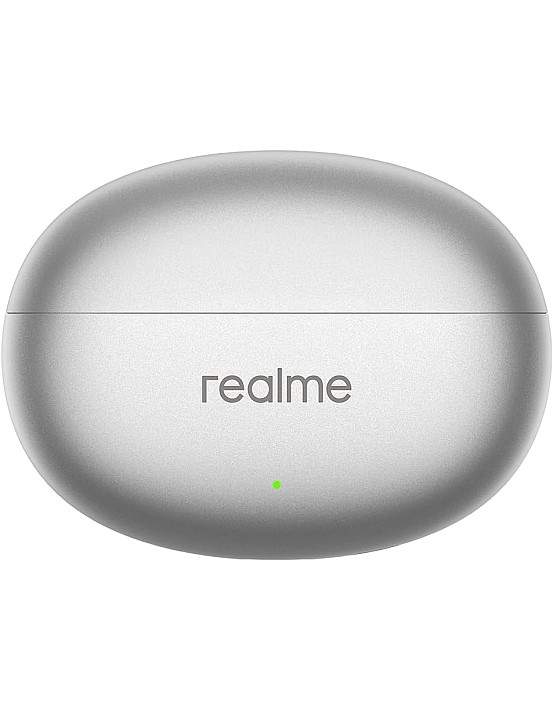 realme Cuffie Wireless Buds Air 6, Hi-Res Professional, 12.4 mm Deep Bass Driver, 50 dB Smart Active Noise Cancellation, Up to 40 Hours of Playback, Flame Silver