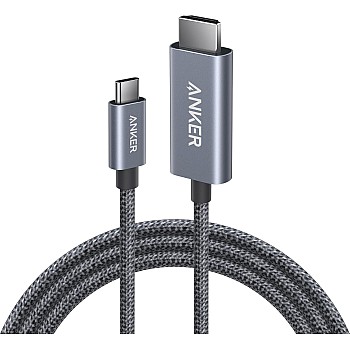Anker Nano USB-C to HDMI Cable with 140W Input Port (6 ft, 4K, Upcycled-Braided)