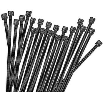 Aviz Plastic Black Power Cable Tie Belt - 100 Pieces (L30cm Width 3.6mm)