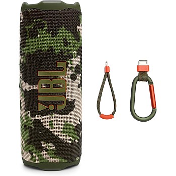 JBL Flip 7 - Portable Waterproof and Drop-Proof Speaker, Bold Pro Sound with AI Sound Boost,16Hrs of Playtime, and PushLock System with Interchangeable Accessories (Squad)|1 year manufacturer warranty