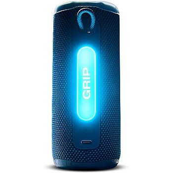 JBL Grip Compact Bluetooth Speaker, JBL Pro Sound with AI Sound Boost, IP68 Waterproof and Dustproof, Ambient Light, Up to 14 Hours Playback, Auracast Multi-Speaker, JBL Portable App, Blue