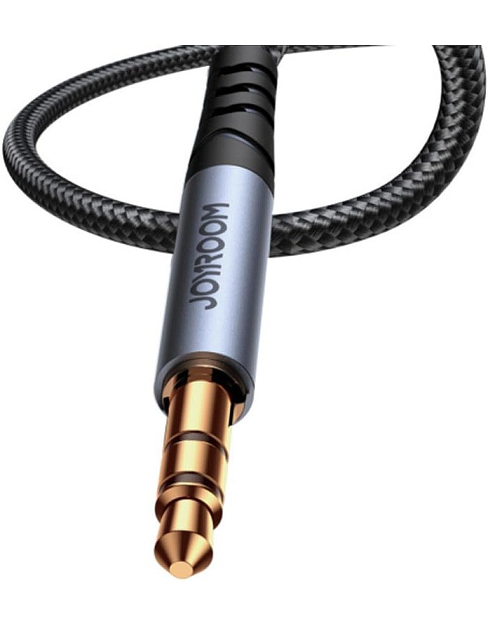 Joyroom SY‑A08 3.5mm Male to Male AUX Audio Cable, 1.2 Meter, High‑Quality Sound Transfer - Black (12‑Month Warranty)