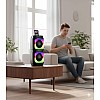 Sub Bluetooth with 2 Speakers With Lights lamp and a microphone input– Portable Wireless Subwoofer RGB LED and Rechargeable Battery for Smartphones, TV,Tablets, and Computers (_4215)