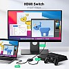 موزع HDMI من يوجرين 2 في 1، محول بمخرج HDMI مع كابل دعم 3D بدقة 4K 1080 بيكسل 60 هرتز متوافق مع الكمبيوتر واللاب توب وجهاز سويتش ومشغل بلو راي وتلفزيو