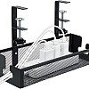 Under Desk Cable Management Tray Black, Wire Organizers No Drill, Cord Organization Box for Office, Home - No Damage to Desk