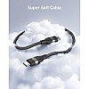 كابل USB نوع C من انكر سلك مضفر معاد تدويره 240 وات 1.8 متر بمنفذ إلى شحن سريع النوع لايفون 15 - برو بلس ماكس وماك بوك وايباد اير 4 وجالاكسي S23 والم