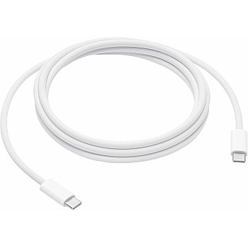 Apple 240W USB-C Charge Cable (2m) – USB-C to USB-C, Fast Charging, Data Sync, Durable Woven Design – White