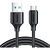 كابل بيانات للشحن السريع 3 أمبير USB نوع A إلى مايكرو بطول 1 م S-UM018A9 من جوي روم، لون أسود