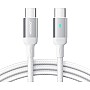 Joyroom JR‑S‑CC100A10 Extraordinary Series 100W USB‑C to USB‑C Fast Charging & Data Cable, Nylon Braided, 1.2 m – High‑Speed PD Charging and 480 Mbps Sync – White | 12 Months Warranty