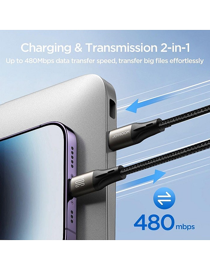 كابل من جويروم بطول 1.2 متر نوع USB متوافق مع هاتف ذكي