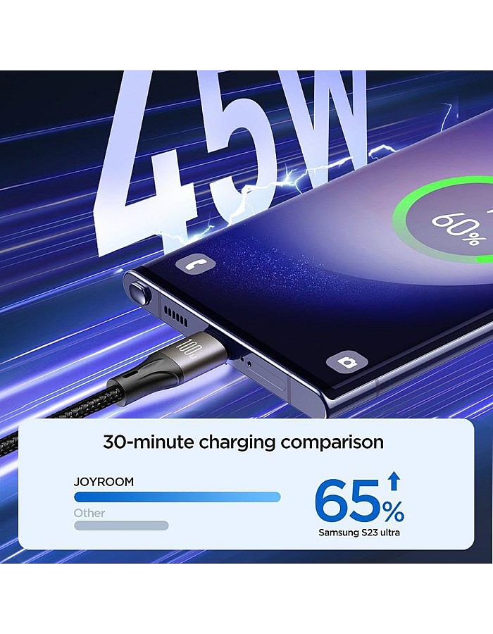 كابل من جويروم بطول 1.2 متر نوع USB متوافق مع هاتف ذكي