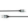 كابل للموبايل LS441 للشحن السريع 2.4 امبير، كابل USB من النوع سي من لدنيو- 1 م، لون رمادي