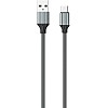 كابل للموبايل LS441 للشحن السريع 2.4 امبير، كابل USB من النوع سي من لدنيو- 1 م، لون رمادي
