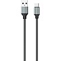 كابل للموبايل LS441 للشحن السريع 2.4 امبير، كابل USB من النوع سي من لدنيو- 1 م، لون رمادي