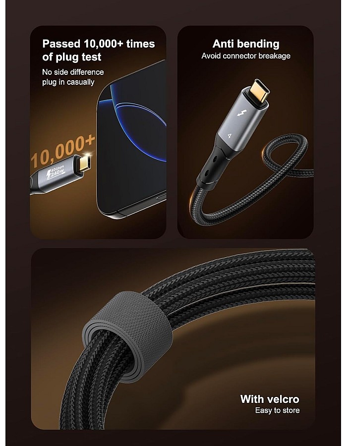 كيبل USB 4 من لدنيو 240 وات USB-سي إلى USB-سي 40 جيجابايت نقل التاريخ 8K 60 هرتز او مزدوج 4K 60 هرتز-1 م متوافق مع آيفون 15/آيفون 16/s22 الترا/s23 الترا/s24 الترا