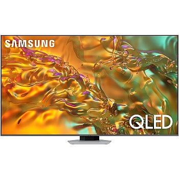 Samsung 55 Inch TV Quantum Processor 4K QLED - Eclipse Silver - QA55Q80DAUXEG [2024 Model]